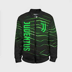 Бомбер детский Juventus 2 green logo, цвет: 3D-черный