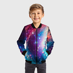 Бомбер детский Удивительная вселенная, цвет: 3D-черный — фото 2