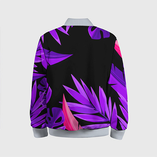 Детский бомбер Floral composition - neon / 3D-Серый – фото 2