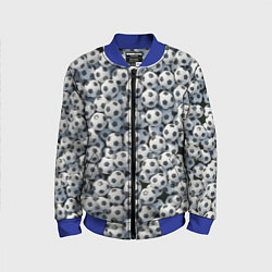 Бомбер детский Узор с мячиками, цвет: 3D-синий