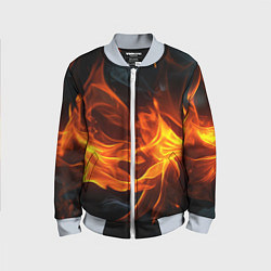 Бомбер детский Пламя костра, цвет: 3D-серый