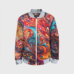 Бомбер детский Новая гжель, цвет: 3D-серый