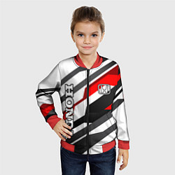 Бомбер детский Honda - red and white, цвет: 3D-красный — фото 2