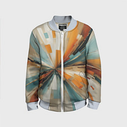 Бомбер детский Цветная абстракция - нейросеть, цвет: 3D-серый
