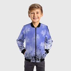 Бомбер детский Небо с пегасами в облаках, цвет: 3D-черный — фото 2