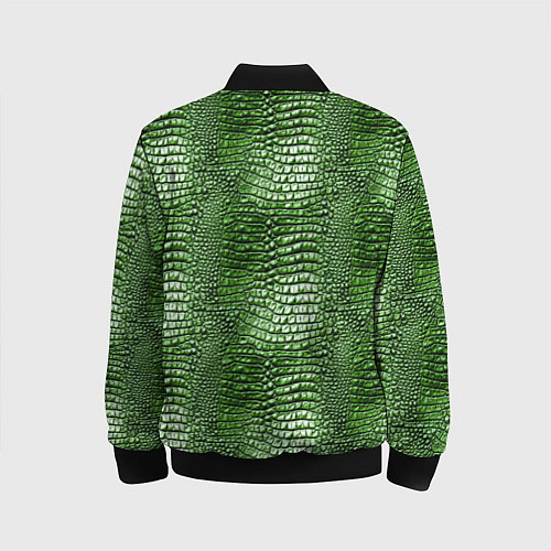 Детский бомбер Крокодилья кожа паттерн / 3D-Черный – фото 2