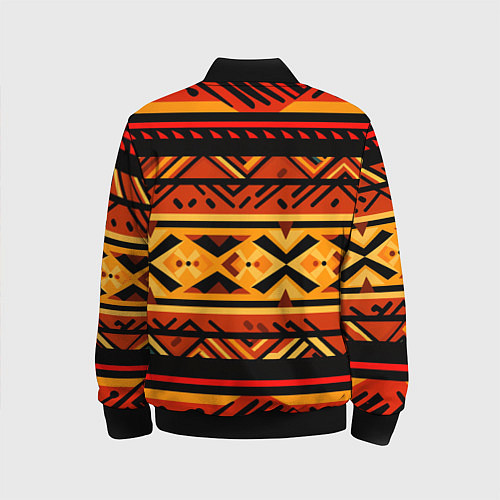 Детский бомбер Узор в этническом стиле масаев / 3D-Черный – фото 2