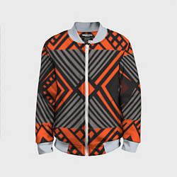 Бомбер детский Узор в этническом стиле племени масаев, цвет: 3D-серый