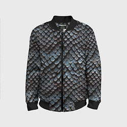 Бомбер детский Паттерн чешуя дракона, цвет: 3D-черный