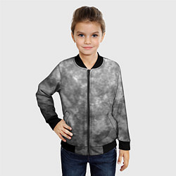 Бомбер детский Абстракция - grey sky, цвет: 3D-черный — фото 2
