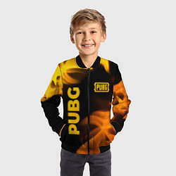 Бомбер детский PUBG - gold fire gradient, цвет: 3D-черный — фото 2