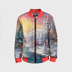 Детский бомбер Сказочное сияние нового года