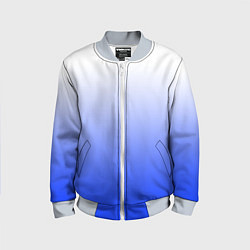 Бомбер детский Градиент бело-синий, цвет: 3D-серый