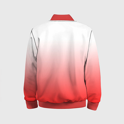 Детский бомбер Градиент бело-красный / 3D-Красный – фото 2