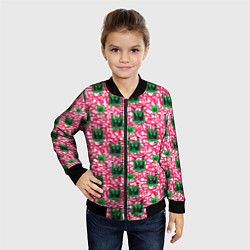 Бомбер детский Каракулевые короны, цвет: 3D-черный — фото 2