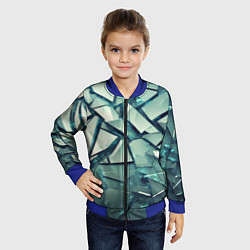 Бомбер детский Битое стекло текстура, цвет: 3D-синий — фото 2