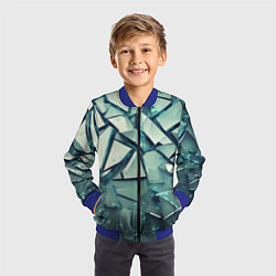 Бомбер детский Битое стекло текстура, цвет: 3D-синий — фото 2