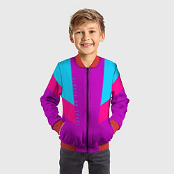 Бомбер детский Always in sports сиреньевый, цвет: 3D-красный — фото 2