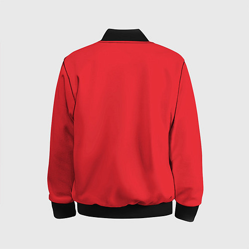 Детский бомбер Олимпийка - ретро / 3D-Черный – фото 2