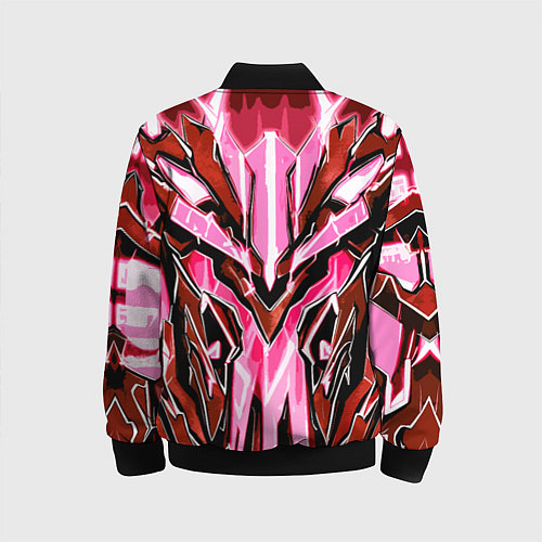 Детский бомбер Розовый кибер доспех / 3D-Черный – фото 2