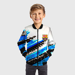 Бомбер детский Barcelona fc club, цвет: 3D-черный — фото 2