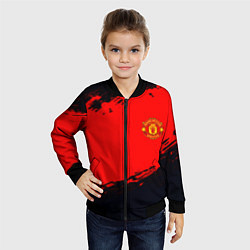 Бомбер детский Manchester United colors sport, цвет: 3D-черный — фото 2