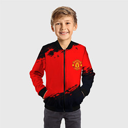 Бомбер детский Manchester United colors sport, цвет: 3D-черный — фото 2