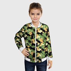 Бомбер детский Котофляж, цвет: 3D-белый — фото 2