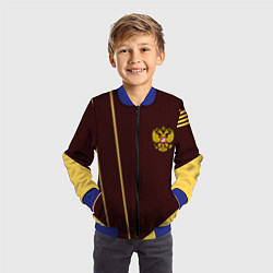 Бомбер детский Россия спорт стиль ссср, цвет: 3D-синий — фото 2
