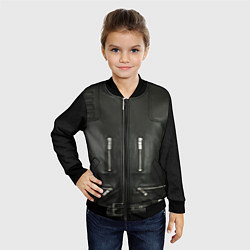 Бомбер детский Terminator first - leather jacket, цвет: 3D-черный — фото 2