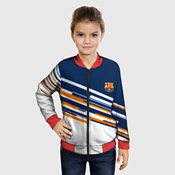 Бомбер детский Реал мадрид текстура футбол спорт, цвет: 3D-красный — фото 2