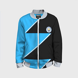 Бомбер детский Manchester City geometry sport, цвет: 3D-серый