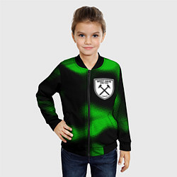 Бомбер детский West Ham sport halftone, цвет: 3D-черный — фото 2