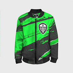 Бомбер детский Leeds United sport green, цвет: 3D-черный