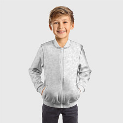 Бомбер детский Светло-серый текстура, цвет: 3D-белый — фото 2