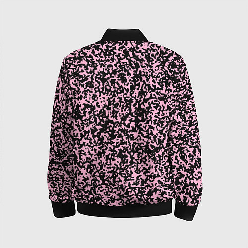 Детский бомбер Чёрно-розовый пятнистый / 3D-Черный – фото 2
