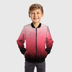 Бомбер детский Градиент розово-чёрный брызги, цвет: 3D-черный — фото 2