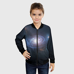 Бомбер детский Спиральная галактика, цвет: 3D-черный — фото 2