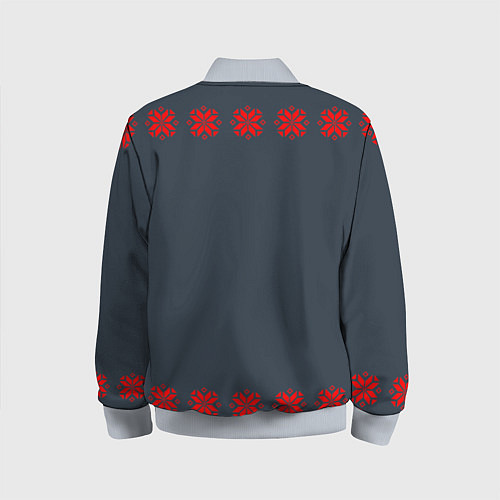 Детский бомбер Этно - темный / 3D-Серый – фото 2