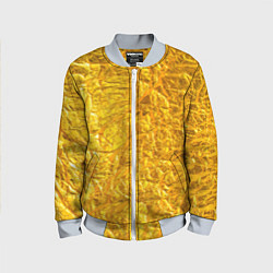 Детский бомбер Текстура золотой мятой поверхности
