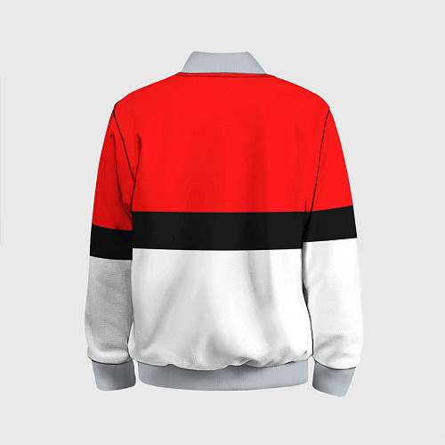 Детский бомбер Pokeball texture / 3D-Серый – фото 2