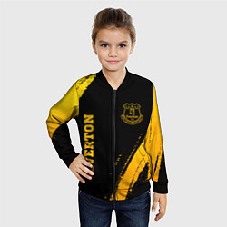 Бомбер детский Everton - gold gradient вертикально, цвет: 3D-черный — фото 2