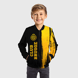 Бомбер детский Club Brugge - gold gradient по-вертикали, цвет: 3D-черный — фото 2