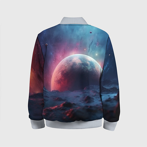 Детский бомбер Фантастика космос и планета / 3D-Серый – фото 2