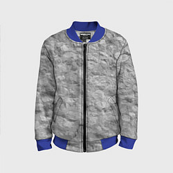 Бомбер детский Серая кирпичная стена, цвет: 3D-синий