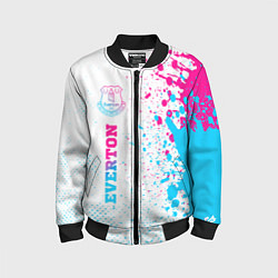 Детский бомбер Everton neon gradient style по-вертикали