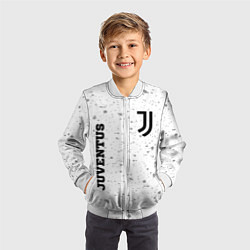 Бомбер детский Juventus sport на светлом фоне вертикально, цвет: 3D-белый — фото 2