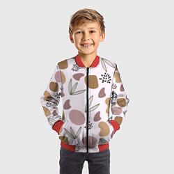 Бомбер детский Пятна и семена, цвет: 3D-красный — фото 2