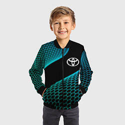 Бомбер детский Toyota electro hexagon, цвет: 3D-черный — фото 2