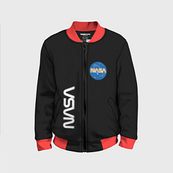 Бомбер детский NASA logo usa space, цвет: 3D-красный